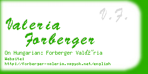 valeria forberger business card